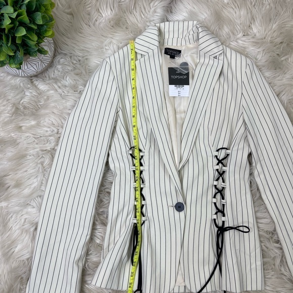 Topshop Pinstripe Corset‎ Blazer - Picture 5 of 8